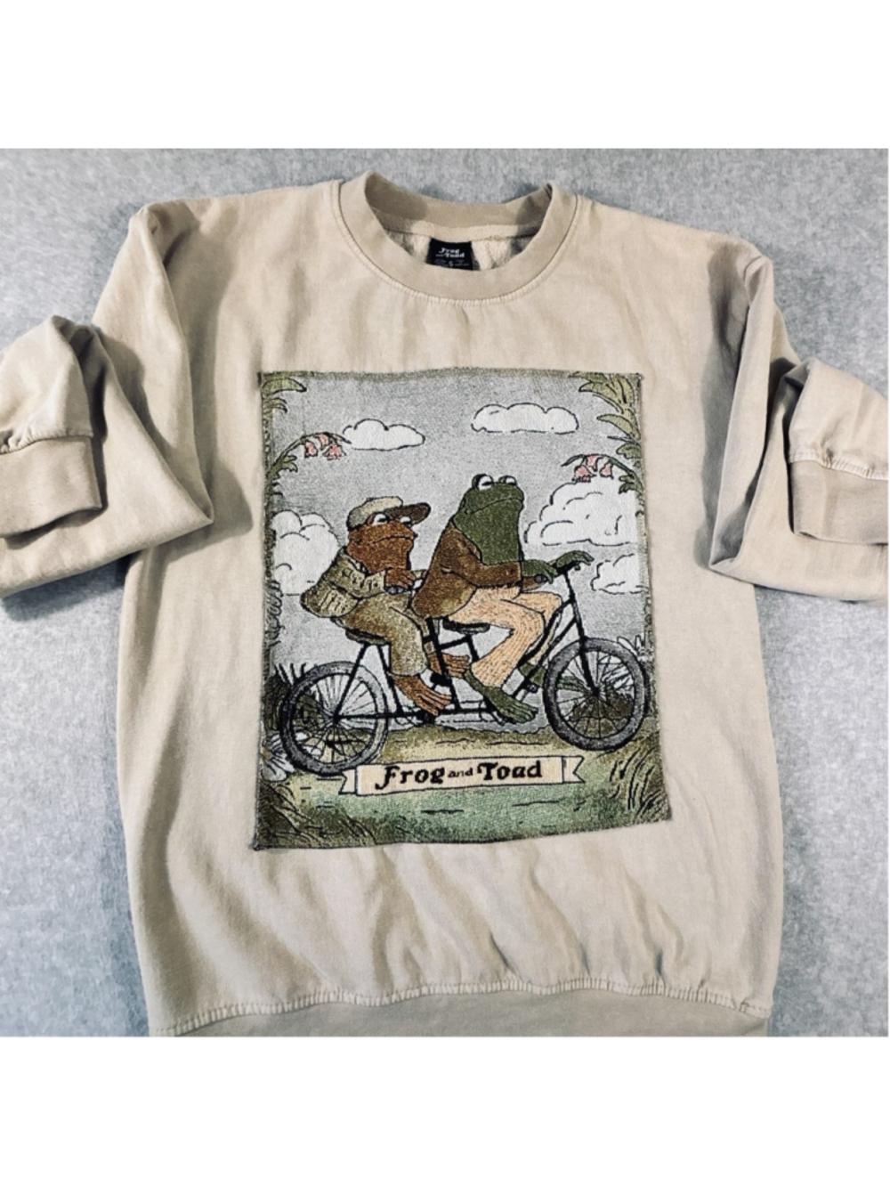 Frog and Toad Vintage Classic Book Cover Tapestry Crewneck Sweatshirt Small